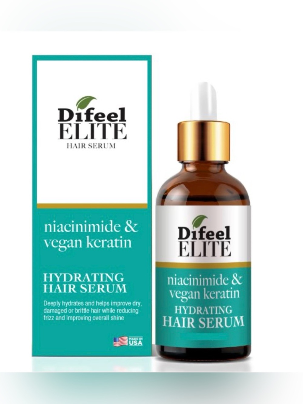 5/$35 NWT Difeel Elite - Vegan Niacinamide + Keratin Hydrating Hair Serum